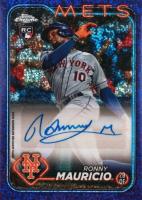 2024 Topps Chrome Update Chrome Baseball Update Series Autographs #ACRM Ronny Mauricio Purple Speckle Baseball Card