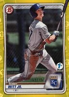 2020 Bowman Draft 1st Edition #BD152 Bobby Witt Jr. Yellow Foil Baseball Card