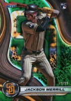 2024 Bowman's Best #56 Jackson Merrill Green Refractor Baseball Card