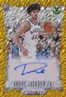 2023 Panini Prizm Deca Signatures #DSAJJ Andre Jackson Jr. Gold Shimmer Fotl Basketball Card
