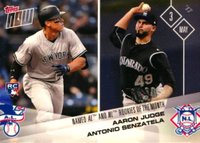 2017 Topps Now  #108 Aaron Judge/Antonio Senzatela Baseball Card