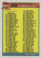 1991 Topps Desert Shield #366 Checklist 3 Baseball Card