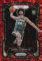 2023 Panini Prizm #131 Andre Jackson Jr. Red Sparkle Basketball Card