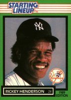 1989 Kenner Starting Lineup # Rickey Henderson Baseball Card