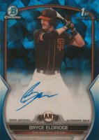 2023 Bowman Draft Sapphire Edition Chrome Prospect Autographs #CDABE Bryce Eldridge Baseball Card