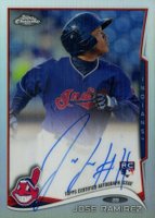 2014 Topps Chrome #45 Jose Ramirez Autograph-Refractor Baseball Card