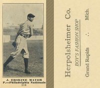 1916 Herpolsheimer Co. #114 J. Erskine Mayer Baseball Card