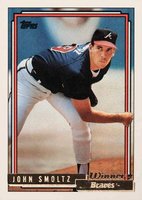 1992 Topps Gold #245 John Smoltz Winner Baseball Card