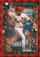 2024 Topps Holiday #H94 Masyn Winn Holiday Plaid Baseball Card