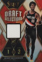 2023 Panini Select Draft Selections Memorabilia #DSMHN Scoot Henderson Basketball Card