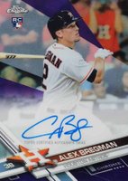 2017 Topps Chrome Rookie Autographs #RA-AB Alex Bregman Purple Refractor Baseball Card