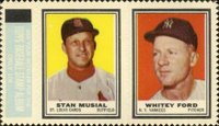 1962 Topps Stamp Panels # Musial/Ford Baseball Card