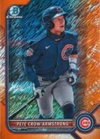 2022 Bowman Chrome Prospects #BCP198 Pete Crow-Armstrong Orange Shimmer Refractor Baseball Card