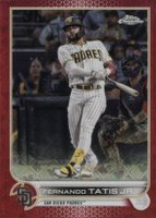 2022 Topps Chrome Logofractor Edition #100 Fernando Tatis Jr. Red Baseball Card