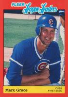 1989 Fleer League Leaders #17 Mark Grace Baseball Card