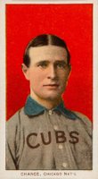 1909 White Borders Sovereign #78 Frank Chance Portrait-Red Background Baseball Card