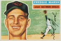 1956 Topps #23g Freddie Marsh Gray Back Baseball Card