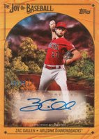 2023 Topps X Bob Ross the Joy of Baseball Autograph #77E Zac Gallen Indian Yellow Baseball Card
