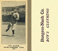 1916 Burgess-Nash Co. #152 Vic Saier Baseball Card