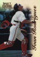 1996 Select Certified #35 Ivan Rodriguez Mirror Blue Baseball Card