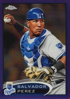 2012 Topps Chrome #124 Salvador Perez Purple Refractor Baseball Card