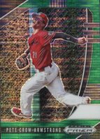 2020 Panini Prizm Draft Picks #PDP19 Pete Crow-Armstrong Green Pulsar Baseball Card