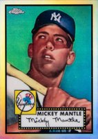 2021 Topps Chrome Platinum Anniversary Topps 1952 Recreate #SP-1 Mickey Mantle Baseball Card