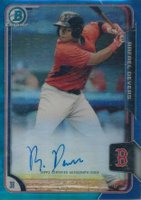 2015 Bowman Prospect Autographs #RD Rafael Devers Chrome-Blue Refractor Baseball Card