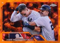 2023 Topps Chrome Sapphire #245 Aaron Judge Orange Baseball Card