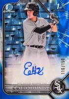 2022 Bowman Chrome Prospect Autographs #CPAEH Erick Hernandez Blue Raywave Refractor Baseball Card