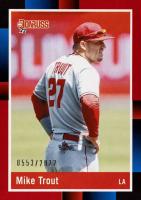2022 Panini Donruss #265 Mike Trout Red Baseball Card