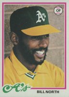 1978 Topps #163 Bill North Baseball Card