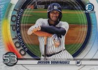 2020 Bowman Chrome Scouts' Top 100 #BTP53 Jasson Dominguez Baseball Card