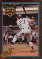 1995 Action Packed Scouting Report #1A Derek Jeter 24KT Gold-Autograph-D.G. Only Baseball Card