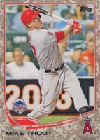 2013 Topps Update #US300 Mike Trout Batting-Desert Camo Baseball Card