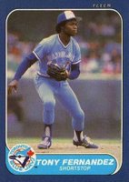 1986 Fleer #57 Tony Fernandez Baseball Card