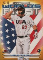 2023 Topps Finest 2000 World's Finest #1 Mike Trout Gold Baseball Card