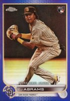 2022 Topps Chrome Update #USC102 CJ Abrams Purple Refractor Baseball Card