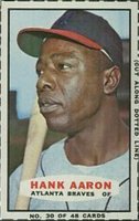 1966 Bazooka #30 Hank Aaron Baseball Card