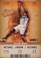 2002 Fleer Authentix #72 Michael Jordan Club Box Basketball Card