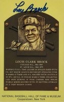 1999 Hall of Fame Autographs # Lou Brock Yellow HOF Plaque Baseball Card