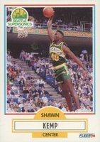 1990 Fleer #178 Shawn Kemp Basketball Card