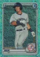 2020 Bowman Chrome Prospects #BCP139 Anthony Volpe Aqua Shimmer Baseball Card