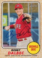 2017 Topps Heritage Minor League Real One Autograph #BD Bobby Dalbec Baseball Card