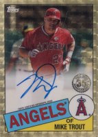 2020 Topps Chrome 1985 Topps #85TCAMT Mike Trout Autograph-Superfractor 1/1 Baseball Card