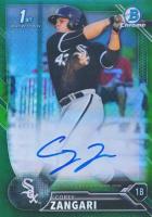 2016 Bowman Chrome Prospects Autographs #CZ Corey Zangari Green Refractor Baseball Card