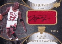 2007 Upper Deck Exquisite Collection Scripted Swatches #SS-MI Michael Jordan Basketball Card