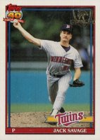 1991 Topps Desert Shield #357 Jack Savage Baseball Card