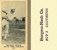 1916 Burgess-Nash Co. #170 Milton Stock Baseball Card