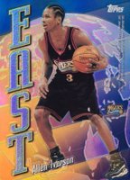 1998 Topps East-West #EW9 Iverson/Payton Refractor Basketball Card